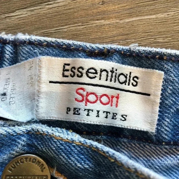 Vintage 90s High Waisted Denim Jeans Essentials Sport Denim Jeans Size 12 - Picture 4 of 11